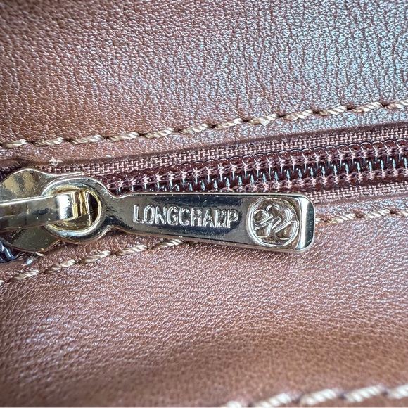 Longchamp Brown Pebbled Leather Crossbody / Shoulder Bag | Adjustable Strap - Picture 8 of 17